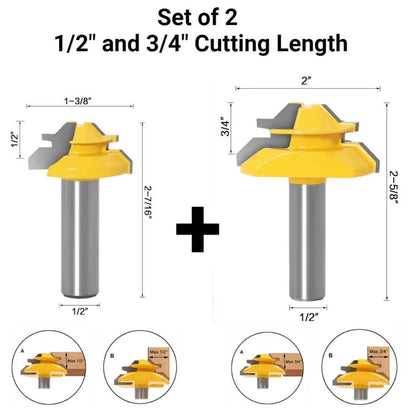 CraftYard™ 45°-Gehrungsfräser - 1/2" Schaft 